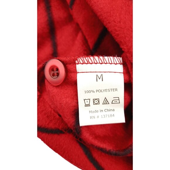Noble Mount Pajamas Women Size Medium Microfleece Long Sleeve Black Red Chevron - Picture 5 of 9
